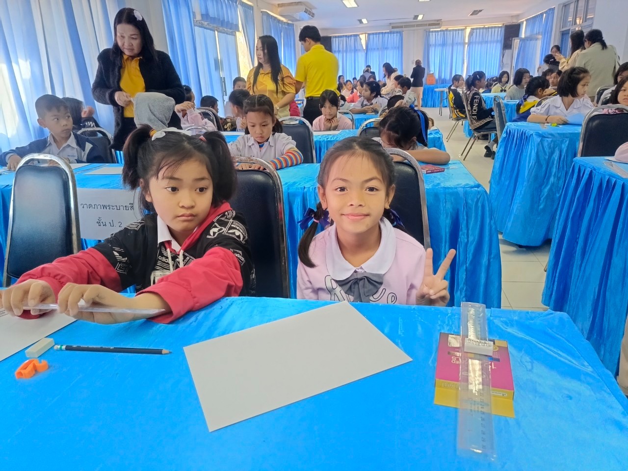 นิทรรศการการสร้างเสริมพัฒนาการและการประกวดทักษะทางวิชาการ ณ หน่วยงานองค์การบริหารส่วนตำบลกมลาไสย